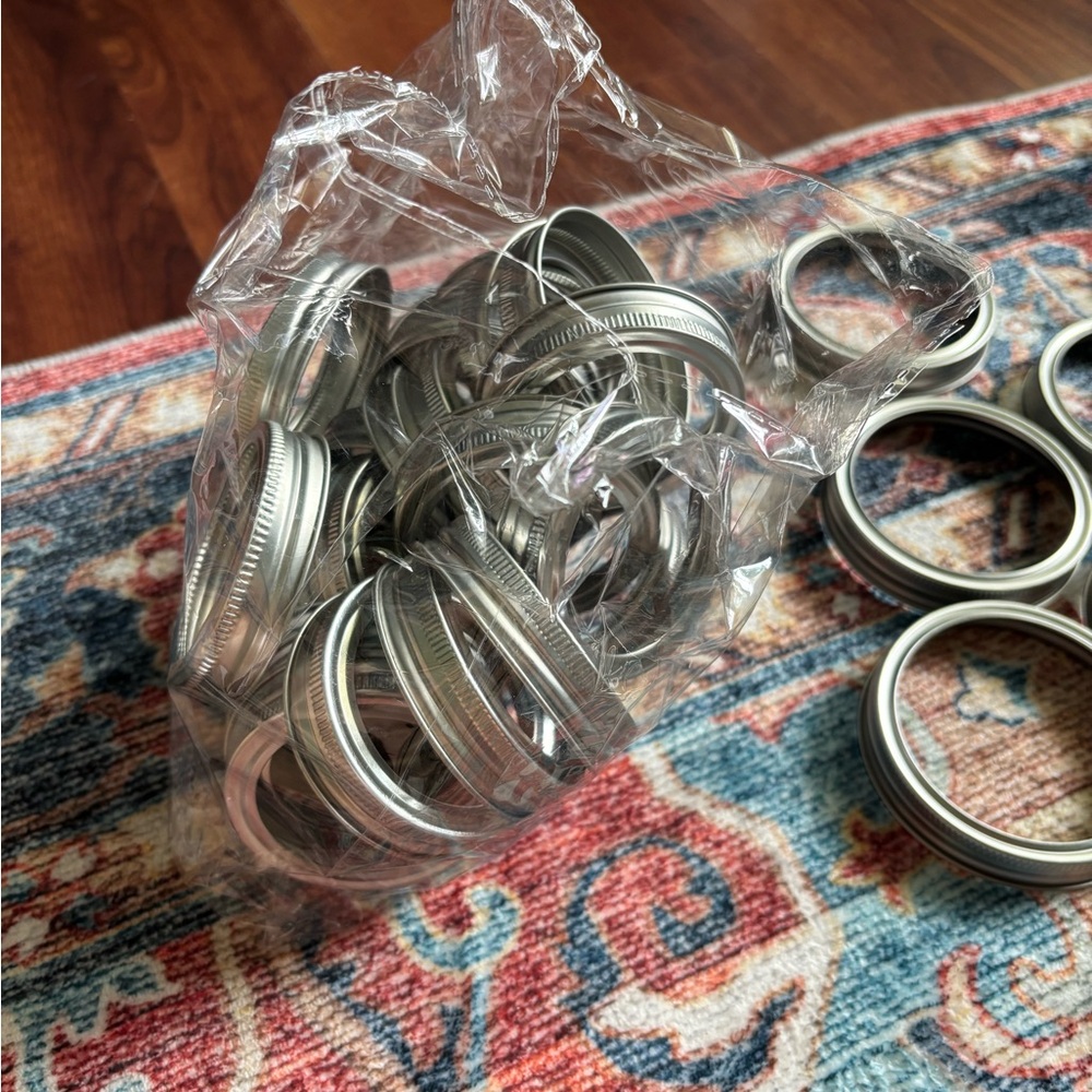Silver Mason Jar Replacement Rings Set of 26